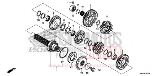 BOITE DE VITESSES (ARBRE INTERMEDIAIRE) CMX500AK de 2019